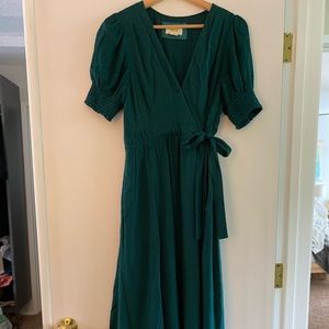 Maeve double lined emerald green dress